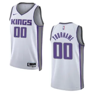 Camiseta Sacramento Kings Personalizada Association Edition Blanco Swingman para Hombre