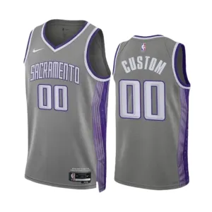 Camiseta Sacramento Kings Personalizada City Edition 2022-23 Gris Swingman para Hombre