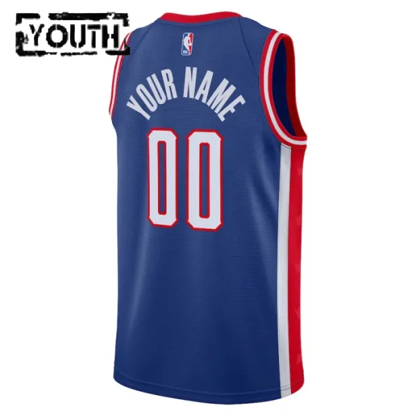 Camiseta Sacramento Kings Personalizada City Edition 2024-25 Azul Swingman para Niño