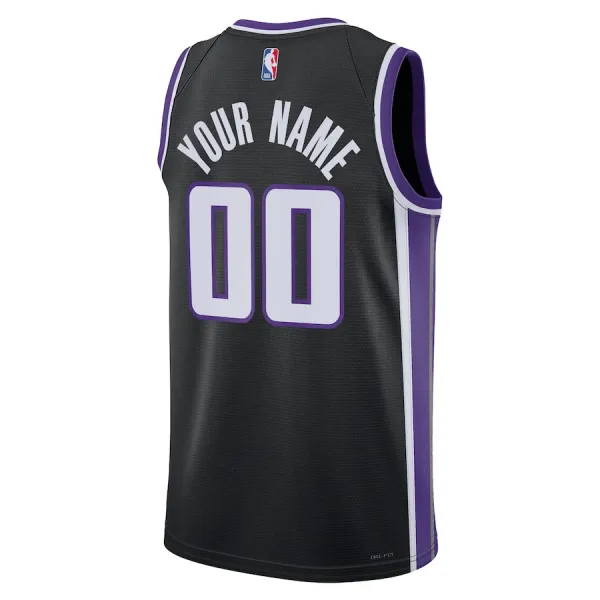 Camiseta Sacramento Kings Personalizada Icon Edition 2023-24 Negro Swingman para Hombre