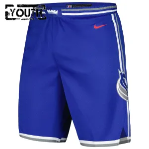 Pantalones Sacramento Kings City Edition 2023-24 Azul Swingman para Niño