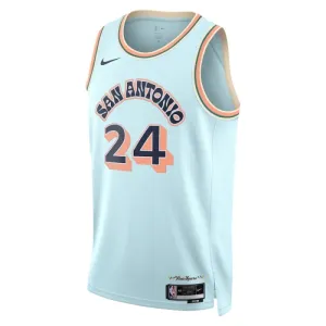 Camiseta San Antonio Spurs Devin Vassell City Edition 2024-25 Azul Swingman para Hombre