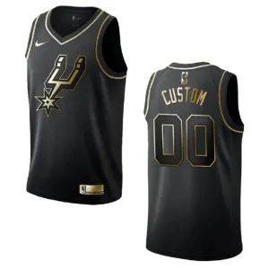 Camiseta San Antonio Spurs Golden Edition Personalizada Negro Swingman para Hombre