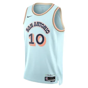 Camiseta San Antonio Spurs Jeremy Sochan City Edition 2024-25 Azul Swingman para Hombre