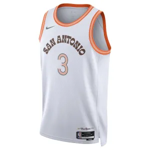 Camiseta San Antonio Spurs Keldon Johnson City Edition 2023-24 Blanco Swingman para Hombre
