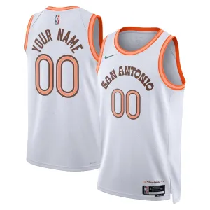 Camiseta San Antonio Spurs Personalizada City Edition 2023-24 Blanco Swingman para Hombre