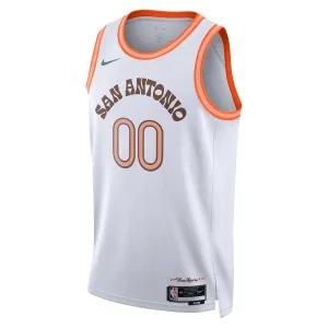 Camiseta San Antonio Spurs Personalizada City Edition 2023-24 Blanco Swingman para Hombre