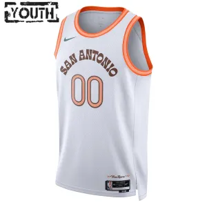 Camiseta San Antonio Spurs Personalizada City Edition 2023-24 Blanco Swingman para Niño