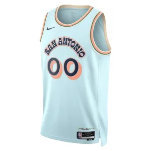 Camiseta San Antonio Spurs Personalizada City Edition 2024-25 Azul Swingman para Hombre
