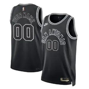 Camiseta San Antonio Spurs Personalizada Classic Edition 2022-23 Negro Swingman para Hombre