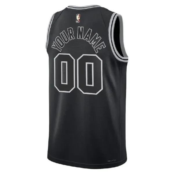 Camiseta San Antonio Spurs Personalizada Classic Edition 2022-23 Negro Swingman para Hombre