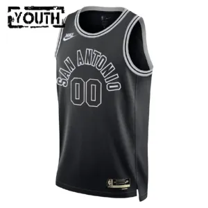 Camiseta San Antonio Spurs Personalizada Classic Edition 2022-23 Negro Swingman para Niño