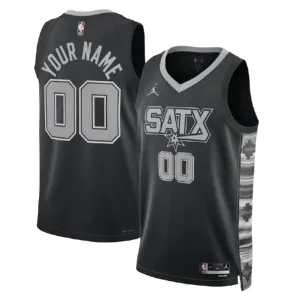 Camiseta San Antonio Spurs Personalizada Statement Edition Negro Swingman para Hombre