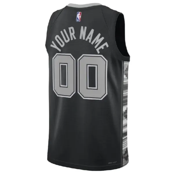 Camiseta San Antonio Spurs Personalizada Statement Edition Negro Swingman para Hombre