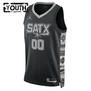 Camiseta San Antonio Spurs Personalizada Statement Edition Negro Swingman para Niño