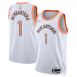 Camiseta San Antonio Spurs Victor Wembanyama 1 City Edition 2023-24 Blanco Swingman para Hombre Camiseta San Antonio Spurs Victor Wembanyama 1 City Edition 2023-24 Blanco Swingman para Hombre