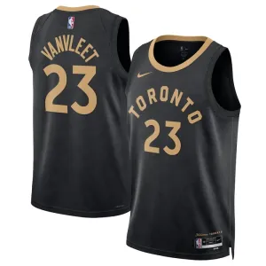 Camiseta Toronto Raptors Fred Vanvleet 23 City Edition 2022-23 Negro Swingman para Hombre