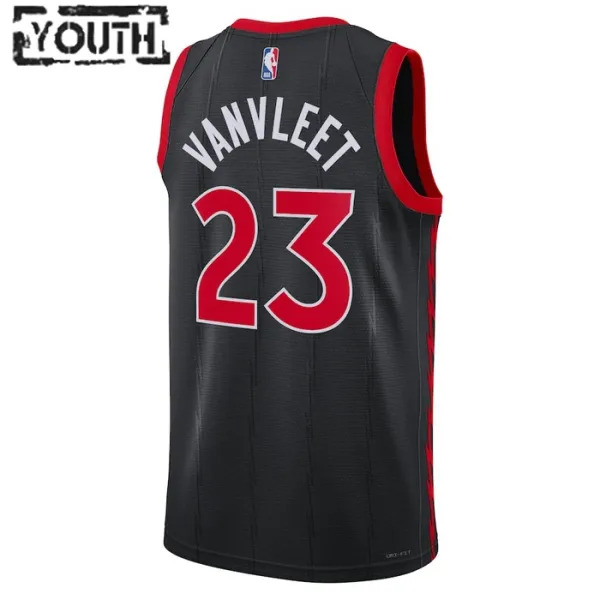 Camiseta Toronto Raptors Fred Vanvleet 23 Statement Edition Negro Swingman para Niño