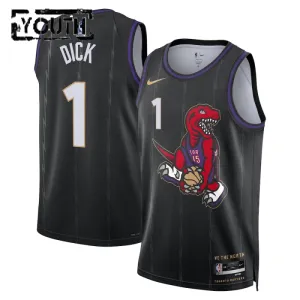 Camiseta Toronto Raptors Grady Dick City Edition 2024-25 Negro Swingman para Niño