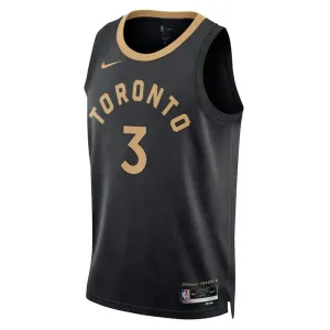 Camiseta Toronto Raptors OG Anunoby 3 City Edition 2022-23 Negro Swingman para Hombre