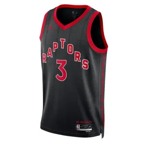 Camiseta Toronto Raptors OG Anunoby 3 Statement Edition Negro Swingman para Hombre
