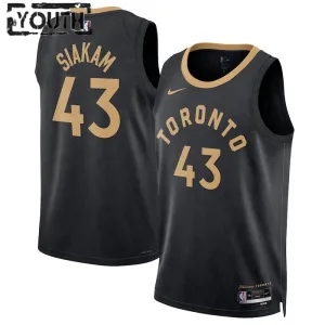 Camiseta Toronto Raptors Pascal Siakam 43 City Edition 2022-23 Negro Swingman para Niño