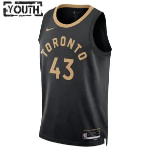 Camiseta Toronto Raptors Pascal Siakam 43 City Edition 2022-23 Negro Swingman para Niño