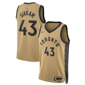 Camiseta Toronto Raptors Pascal Siakam City Edition 2023-24 Oro Swingman para Hombre