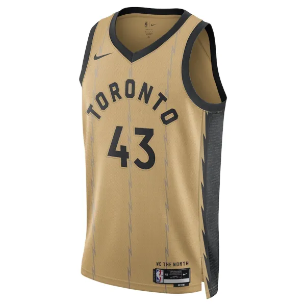 Camiseta Toronto Raptors Pascal Siakam City Edition 2023-24 Oro Swingman para Hombre