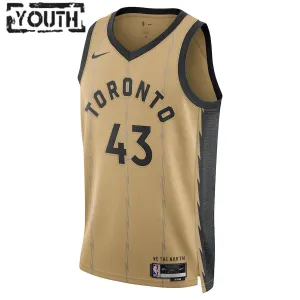 Camiseta Toronto Raptors Pascal Siakam City Edition 2023-24 Oro Swingman para Niño