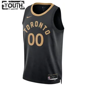 Camiseta Toronto Raptors Personalizada City Edition 2022-23 Negro Swingman para Niño