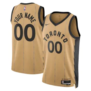 Camiseta Toronto Raptors Personalizada City Edition 2023-24 Oro Swingman para Hombre