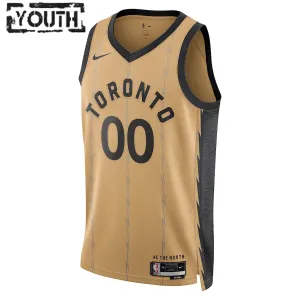 Camiseta Toronto Raptors Personalizada City Edition 2023-24 Oro Swingman para Niño