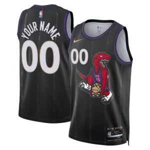 Camiseta Toronto Raptors Personalizada City Edition 2024-25 Negro Swingman para Hombre