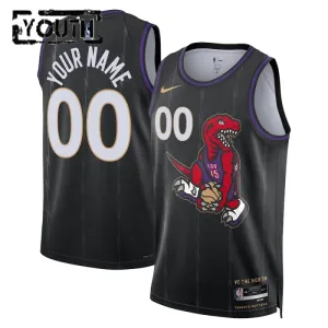 Camiseta Toronto Raptors Personalizada City Edition 2024-25 Negro Swingman para Niño