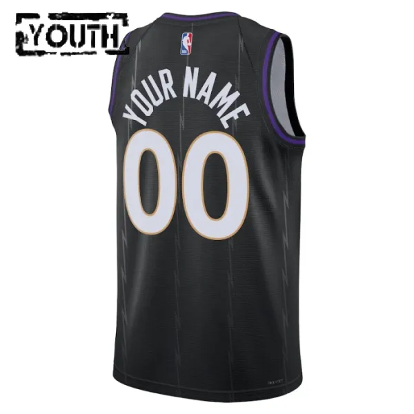 Camiseta Toronto Raptors Personalizada City Edition 2024-25 Negro Swingman para Niño