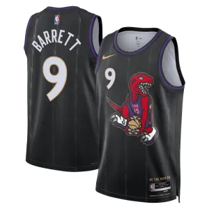 Camiseta Toronto Raptors RJ Barrett City Edition 2024-25 Negro Swingman para Hombre