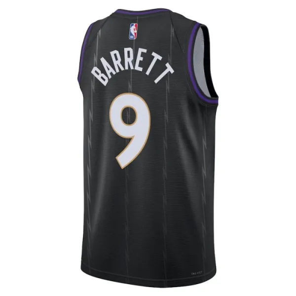 Camiseta Toronto Raptors RJ Barrett City Edition 2024-25 Negro Swingman para Hombre