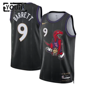 Camiseta Toronto Raptors RJ Barrett City Edition 2024-25 Negro Swingman para Niño