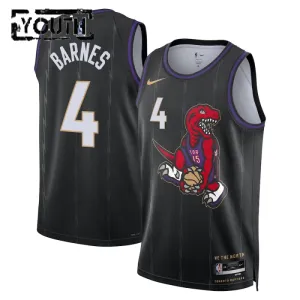 Camiseta Toronto Raptors Scottie Barnes City Edition 2024-25 Negro Swingman para Niño