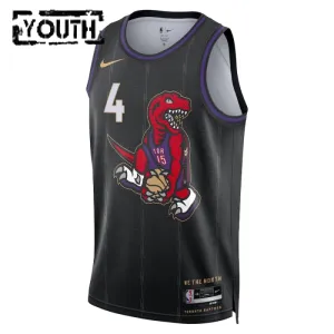 Camiseta Toronto Raptors Scottie Barnes City Edition 2024-25 Negro Swingman para Niño