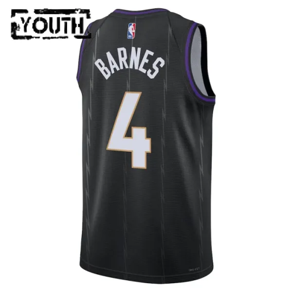 Camiseta Toronto Raptors Scottie Barnes City Edition 2024-25 Negro Swingman para Niño