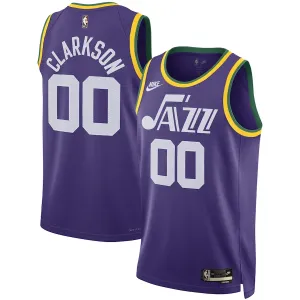 Camiseta Utah Jazz Clarkson Classic Edition 2023-24 Púrpura Swingman para Hombre