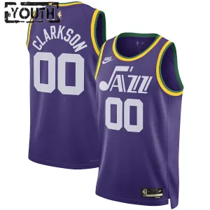 Camiseta Utah Jazz Clarkson Classic Edition 2023-24 Púrpura Swingman para Niño