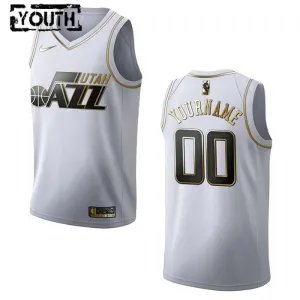 Camiseta Utah Jazz Golden Edition Personalizada Blanco Swingman para Niño Camiseta Utah Jazz Golden Edition Personalizada Blanco Swingman para Niño