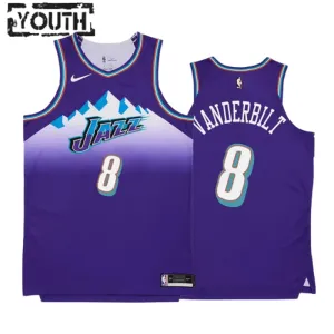 Camiseta Utah Jazz Jarred Vanderbilt 8 Classic Edition 2022-23 Púrpura Swingman para Niño