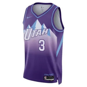 Camiseta Utah Jazz Keyonte George City Edition 2024-25 Púrpura Swingman para Hombre