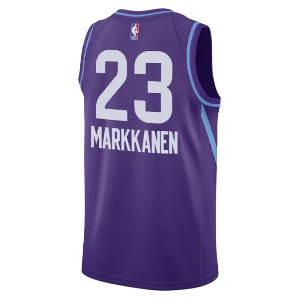 Camiseta Utah Jazz Lauri Markkanen City Edition 2024-25 Púrpura Swingman para Hombre