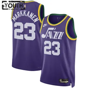 Camiseta Utah Jazz Lauri Markkanen Classic Edition 2023-24 Púrpura Swingman para Niño