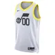 Camiseta Utah Jazz Personalizada Association Edition Blanco Swingman para Hombre